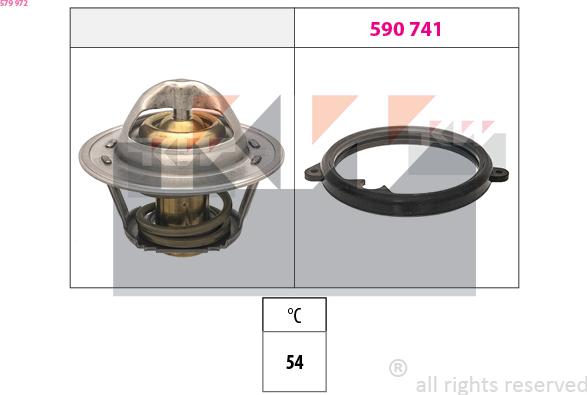 KW 579 972 - Термостат охлаждающей жидкости / корпус autosila-amz.com