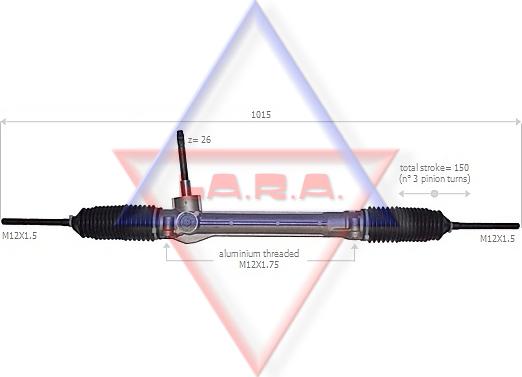 LA.R.A. 190058 - Рулевой механизм, рейка autosila-amz.com