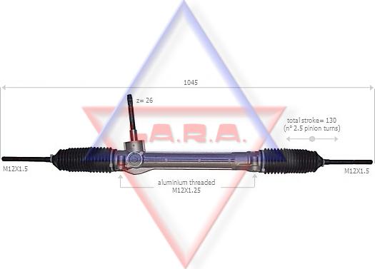 LA.R.A. 190057 - Рулевой механизм, рейка autosila-amz.com