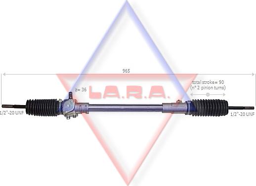LA.R.A. 140004 - Рулевой механизм, рейка autosila-amz.com