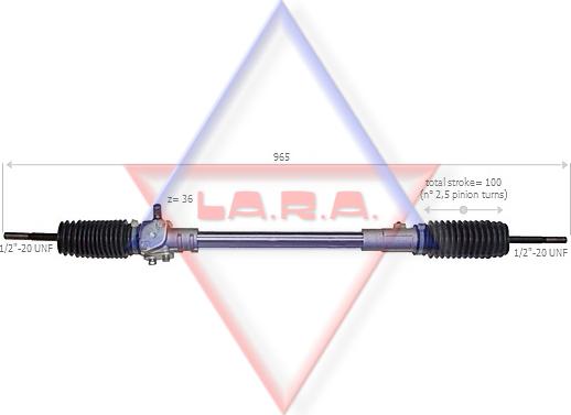 LA.R.A. 140001 - Рулевой механизм, рейка autosila-amz.com