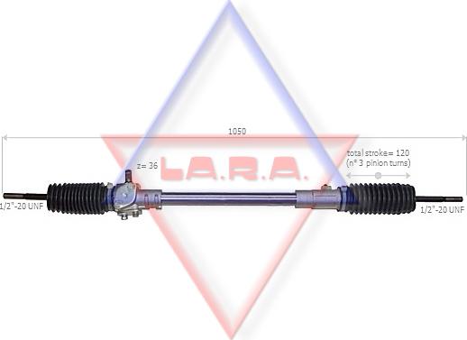 LA.R.A. 140002 - Рулевой механизм, рейка autosila-amz.com