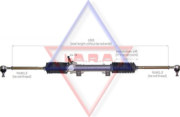 LA.R.A. 160003 - Рулевой механизм, рейка autosila-amz.com