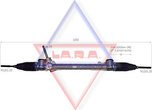LA.R.A. 160018 - Рулевой механизм, рейка autosila-amz.com