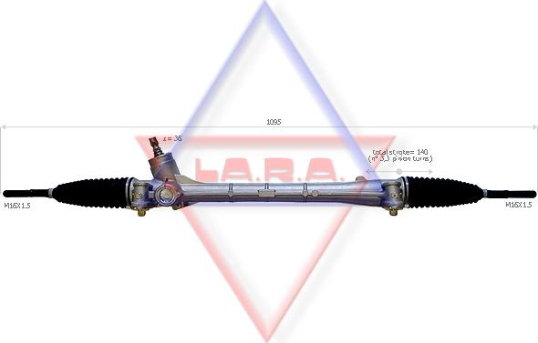 LA.R.A. 370016 - Рулевой механизм, рейка autosila-amz.com
