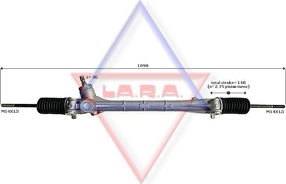 LA.R.A. 370013 - Рулевой механизм, рейка autosila-amz.com
