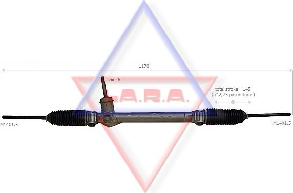 LA.R.A. 290010 - Рулевой механизм, рейка autosila-amz.com