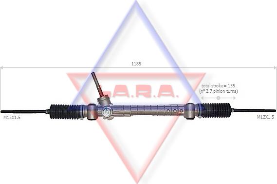 LA.R.A. 290012 - Рулевой механизм, рейка autosila-amz.com