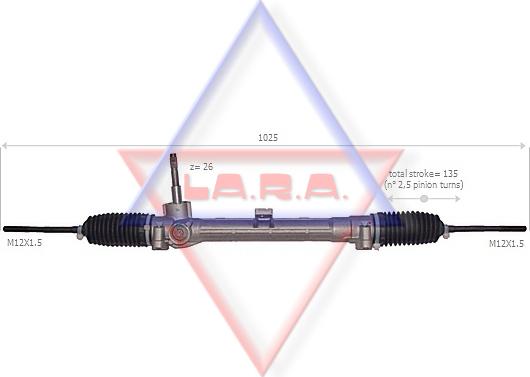 LA.R.A. 240005 - Рулевой механизм, рейка autosila-amz.com