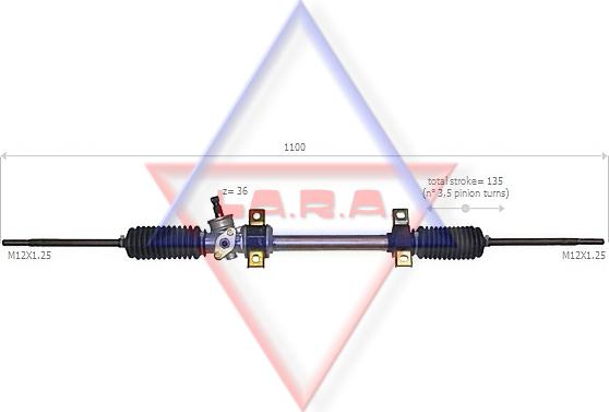 LA.R.A. 260001 - Рулевой механизм, рейка autosila-amz.com