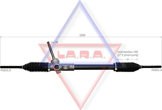 LA.R.A. 210006 - Рулевой механизм, рейка autosila-amz.com