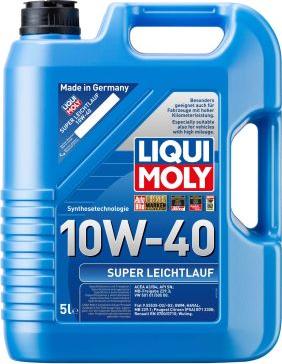 Liqui Moly 9505 - LiquiMoly 10W40 Super Leichlauf (5L) масло мот!п/син. API SL/CF, ACEA A3/B4\ VW 501 01/505 00 autosila-amz.com