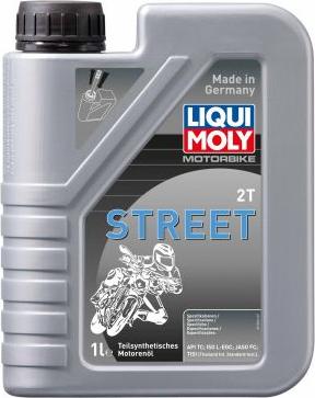 Liqui Moly 1504 - LiquiMoly Motorrad Street 2T (1L) масло мот.! для 2-тактных мотоциклов (п/синт.)\ API-TC, ISO L-EGC autosila-amz.com