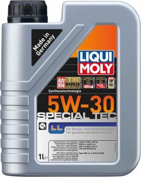 Liqui Moly 1192 - Масло моторное LIQUI MOLY Special Tec LL 5W-30 SL A3/B4 (1л) (аналогарт. 2447, арт. 8054, арт. 1192) autosila-amz.com