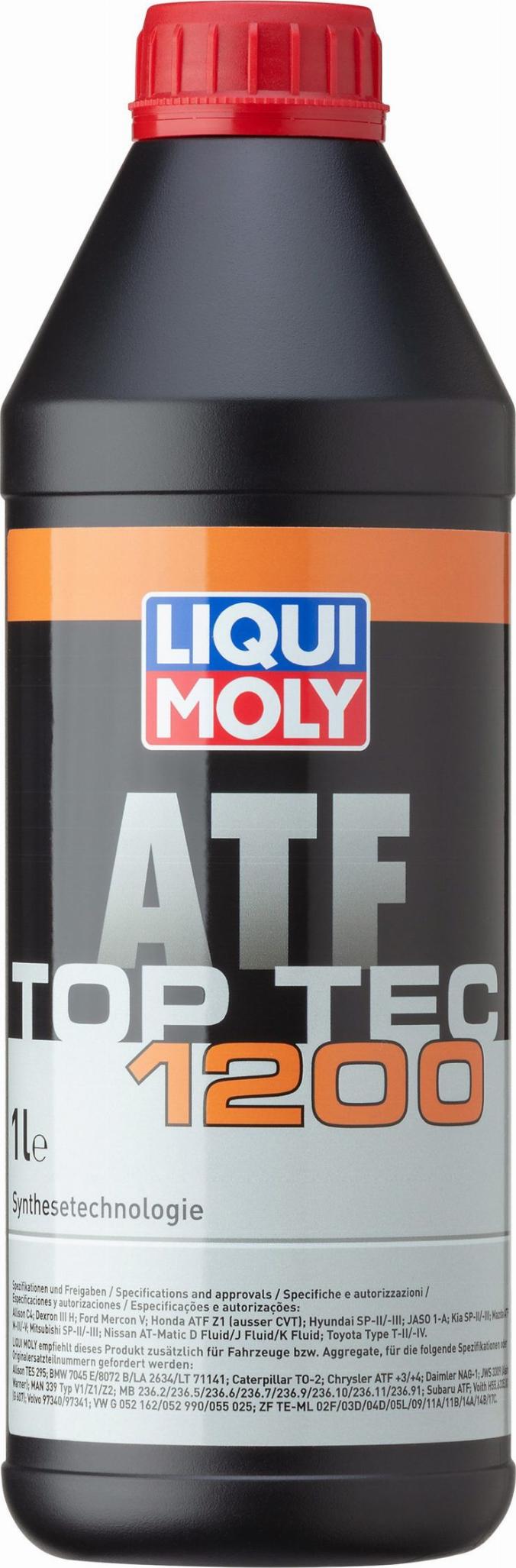 Liqui Moly 3681 - Масло трансмиссионное синтетическое 1л - НС-синт. тр.масло для АКПП Top Tec ATF 1200 autosila-amz.com