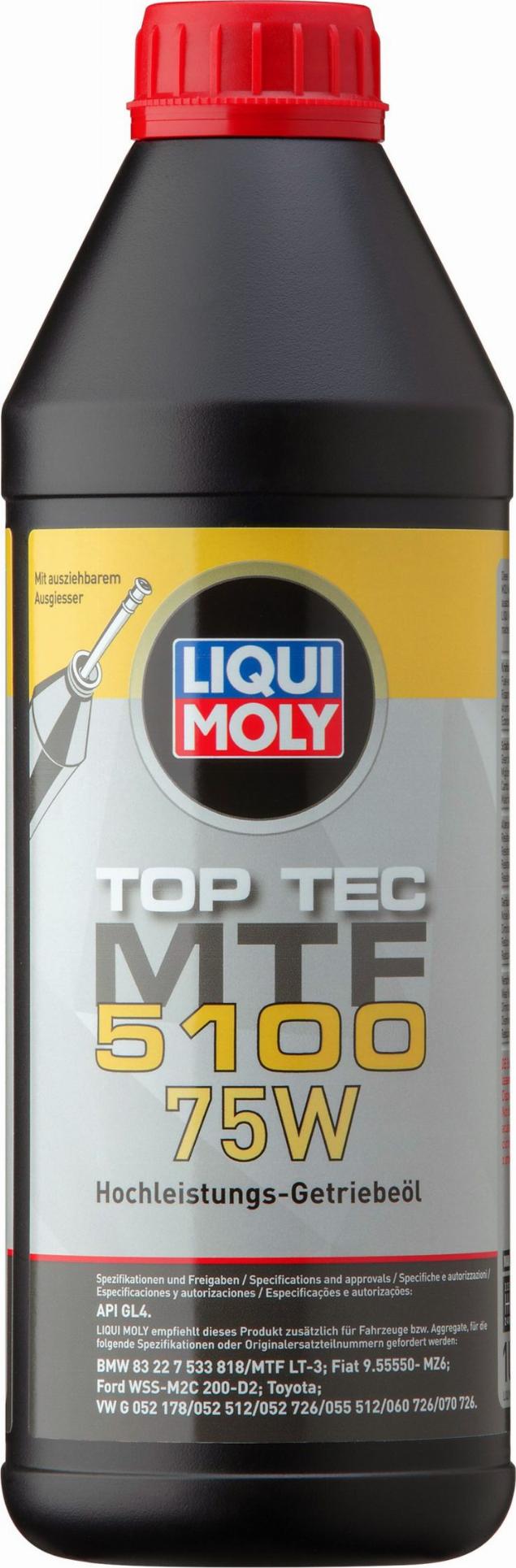 Liqui Moly 20842 - LiquiMoly Top Tec MTF 5100 75W (1L) масло трансмиссионное! минер. для мкпп и DSG, S-Tronic\ API GL-4 autosila-amz.com