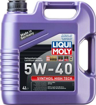 Liqui Moly 2194 - LiquiMoly 5W40 Synthoil High Tech (4L) масло мотор.! синт.\ API SM/CF,ACEA A3-04/B4-04, MB229.3 autosila-amz.com