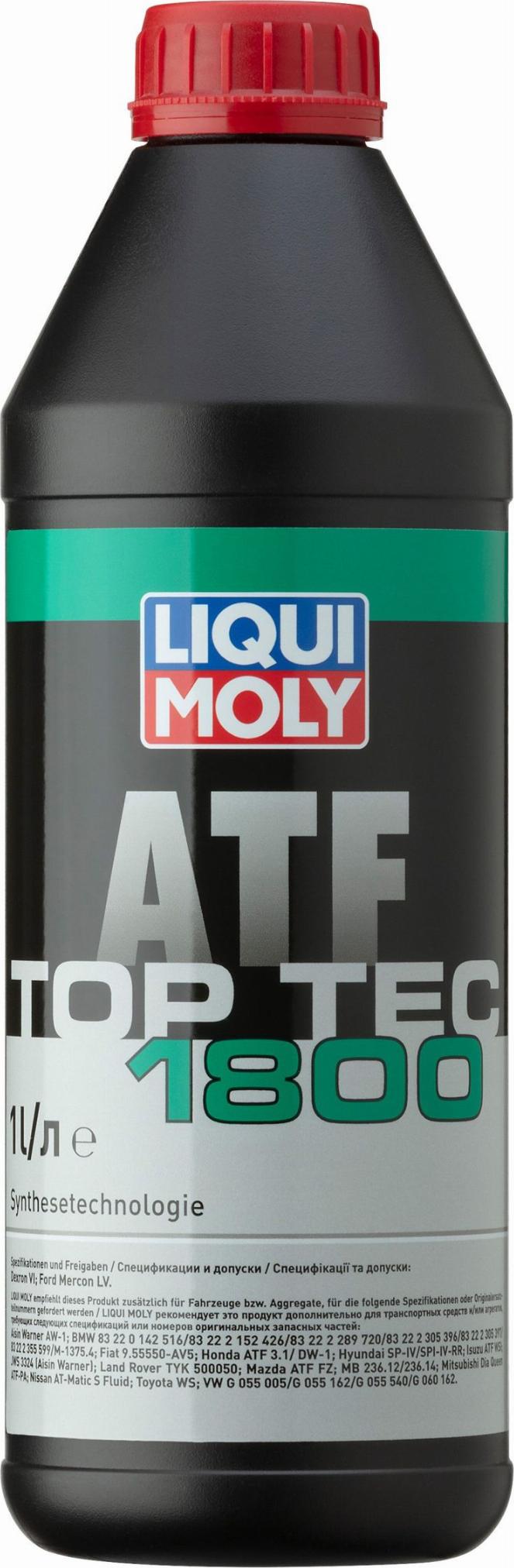 Liqui Moly 2381 - LM Top Tec ATF 1800 Жидкость трансмиссионная АКПП (Dexron VI. Mercon LV. SP-IV. Matic S. WS) 1L autosila-amz.com
