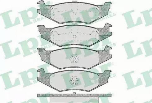 LPR 05P456 - Тормозные колодки, дисковые, комплект autosila-amz.com