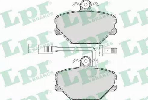 LPR 05P468 - Тормозные колодки, дисковые, комплект autosila-amz.com