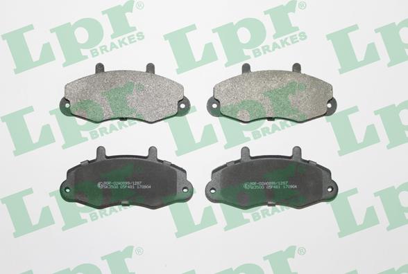 LPR 05P481 - Тормозные колодки, дисковые, комплект autosila-amz.com