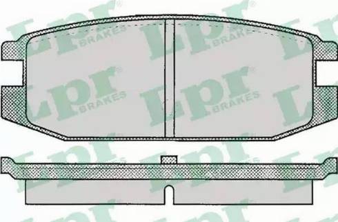 LPR 05P045 - Тормозные колодки, дисковые, комплект autosila-amz.com