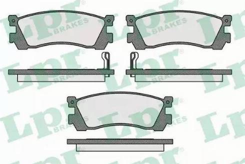 LPR 05P038 - Тормозные колодки, дисковые, комплект autosila-amz.com