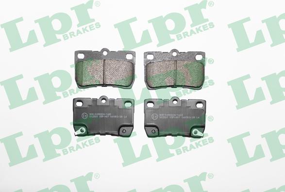 LPR 05P1407 - Тормозные колодки, дисковые, комплект autosila-amz.com