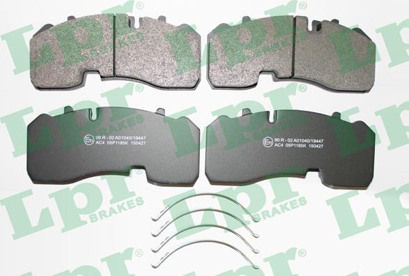 LPR 05P1185 - Тормозные колодки, дисковые, комплект autosila-amz.com