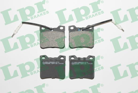 LPR 05P1134 - Тормозные колодки, дисковые, комплект autosila-amz.com