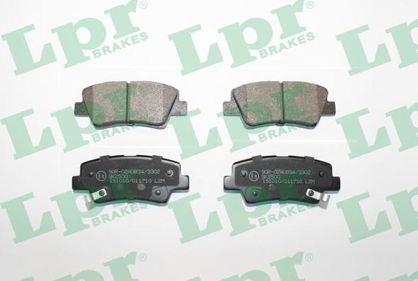 LPR 05P1710 - Тормозные колодки, дисковые, комплект autosila-amz.com