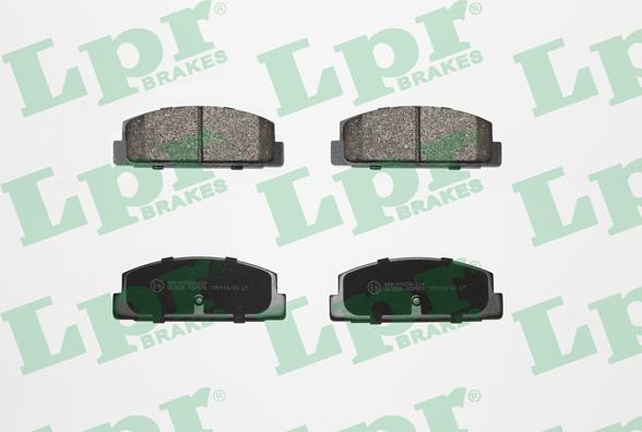 LPR 05P876 - Тормозные колодки, дисковые, комплект autosila-amz.com