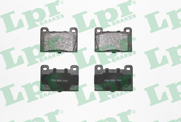 LPR 05P351 - Тормозные колодки, дисковые, комплект autosila-amz.com