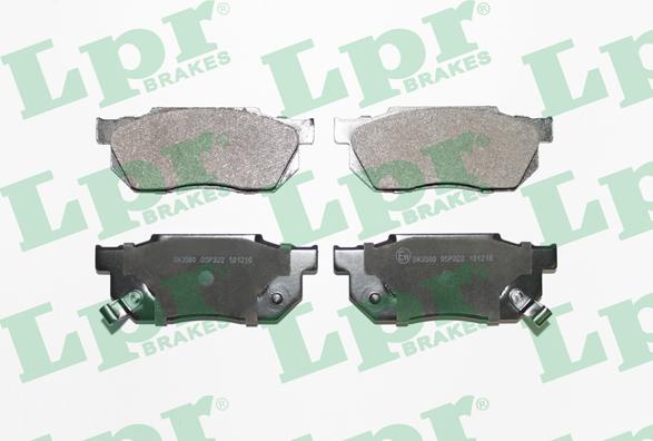 LPR 05P322 - 05P322 КОЛОДКИ ТОРМОЗНЫЕ HONDA CIVIC/CRX/PRELUDE 83-95 ПЕРЕДНИЕ (10013160/220720/0373090/4 ) autosila-amz.com