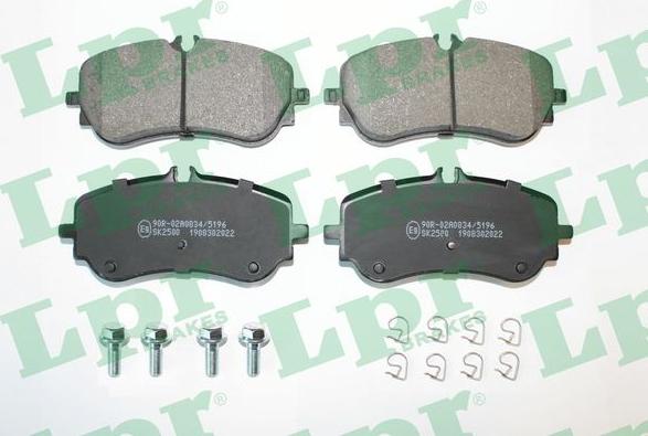 LPR 05P2022 - Тормозные колодки, дисковые, комплект autosila-amz.com