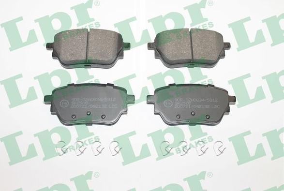 LPR 05P2132 - Тормозные колодки, дисковые, комплект autosila-amz.com