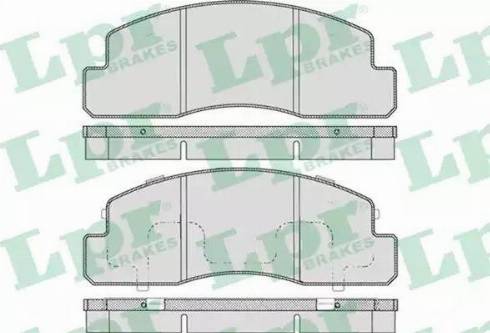 LPR 05P723 - Тормозные колодки, дисковые, комплект autosila-amz.com