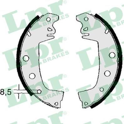 LPR 02970 - Комплект тормозных колодок, барабанные autosila-amz.com