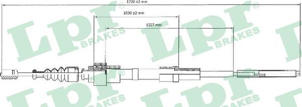LPR C0956B - Тросик, cтояночный тормоз autosila-amz.com