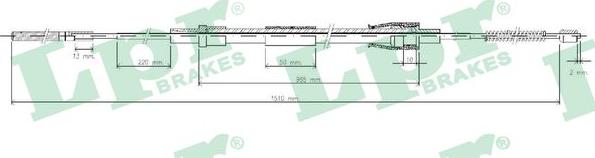 LPR C0965B - Тросик, cтояночный тормоз autosila-amz.com