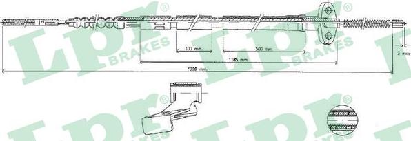 LPR C0493B - Тросик, cтояночный тормоз autosila-amz.com