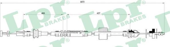 LPR C0455C - Трос, управление сцеплением autosila-amz.com
