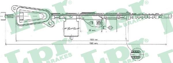 LPR C0484B - Тросик, cтояночный тормоз autosila-amz.com