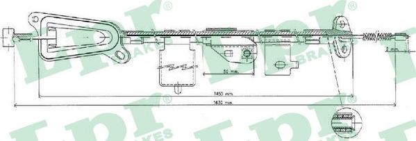 LPR C0481B - Тросик, cтояночный тормоз autosila-amz.com