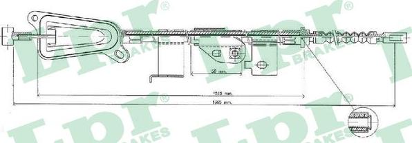 LPR C0483B - Тросик, cтояночный тормоз autosila-amz.com