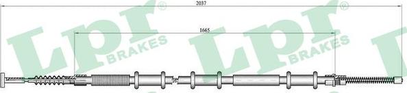 LPR C0470B - Тросик, cтояночный тормоз autosila-amz.com