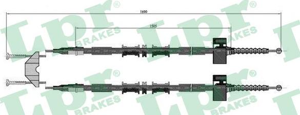 LPR C0594B - трос ручного тормоза autosila-amz.com