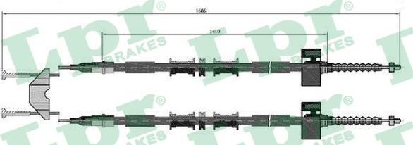 LPR C0535B - Тросик, cтояночный тормоз autosila-amz.com