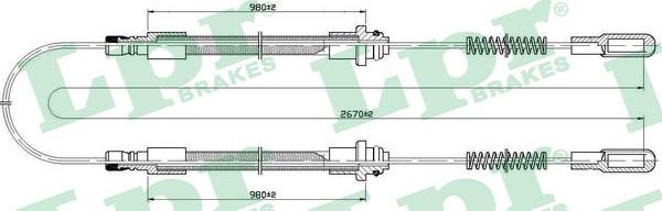 LPR C0522B - Трос тормоза autosila-amz.com