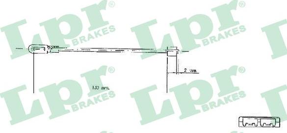LPR C0578B - Тросик, cтояночный тормоз autosila-amz.com